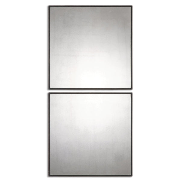 Mirror Matty Antiqued Square Mirrors, S/2 