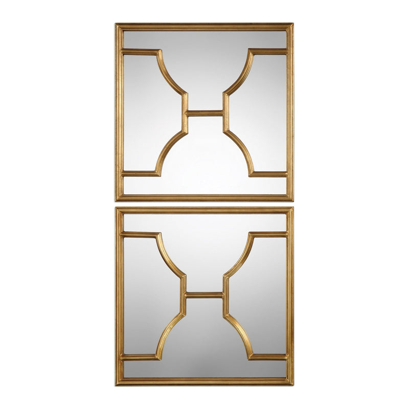 Mirror Misa Gold Square Mirrors S/2 