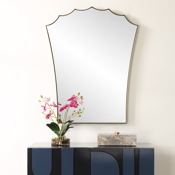 Mirror Monarch Scalloped Arched Vanity Mirror 