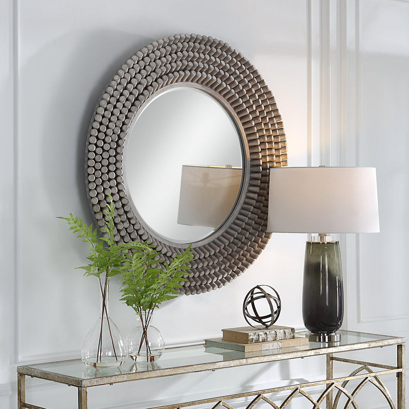 Mirror Portside Round Gray Mirror 