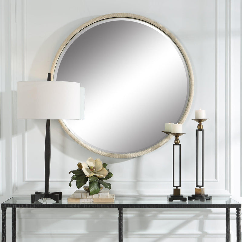 Mirror Ranchero White Round Mirror 