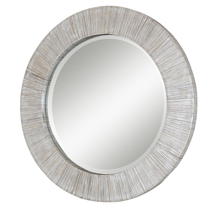 Mirror Repose Whitewash Round Mirror 