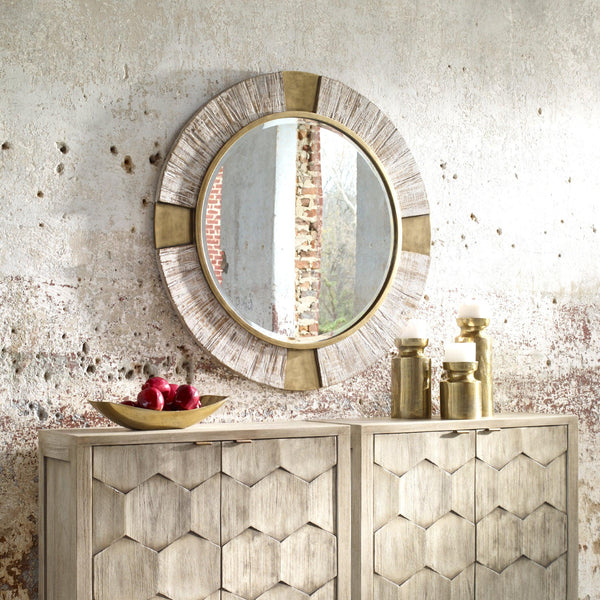 Mirror Reuben Gold Round Mirror 