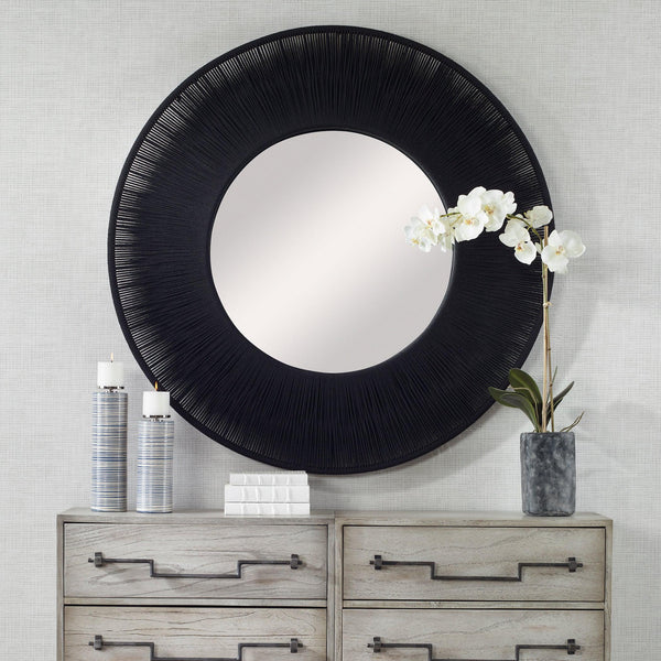 Mirror Sailor's Knot Black Round Mirror 