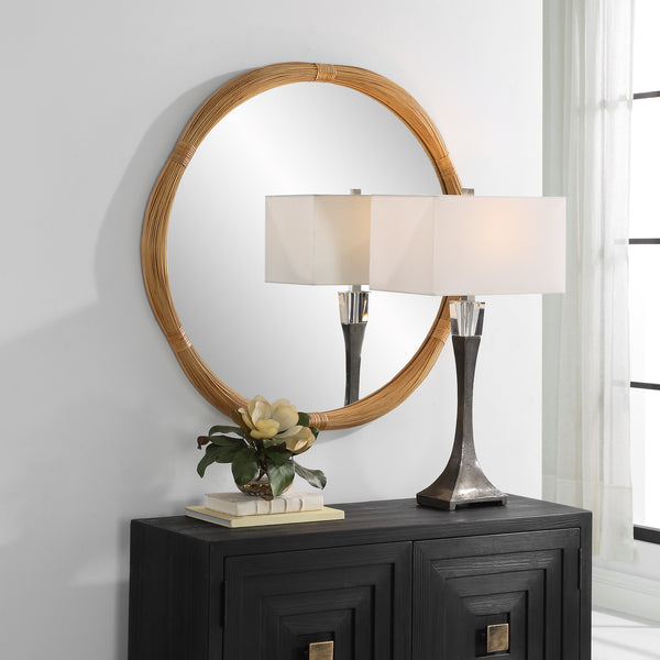 Mirror Salina Round Bamboo Mirror 