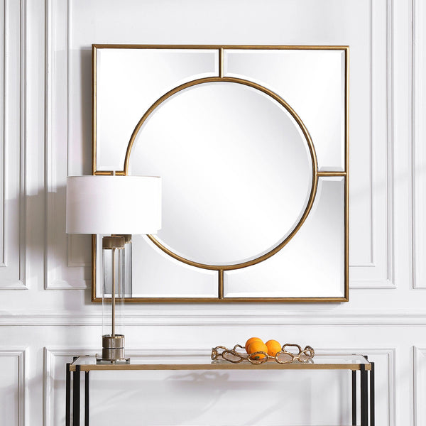 Mirror Stanford Gold Square Mirror 