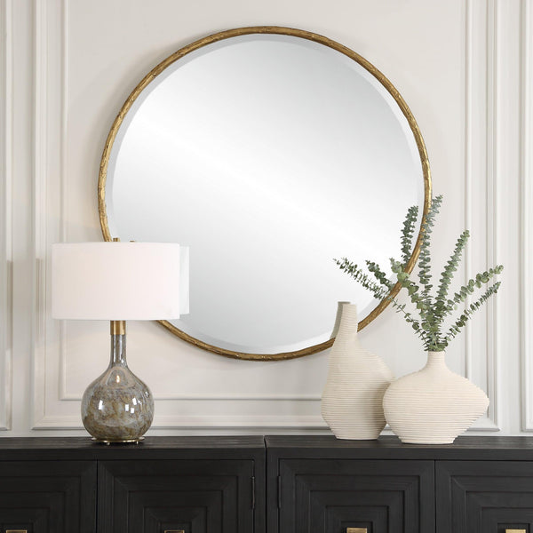 Mirror Sutton Aged Gold Round Mirror 
