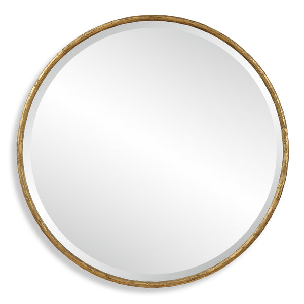 Mirror Sutton Aged Gold Round Mirror 