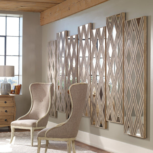 Mirror Tahira Geometric Argyle Pattern Wall Mirror 