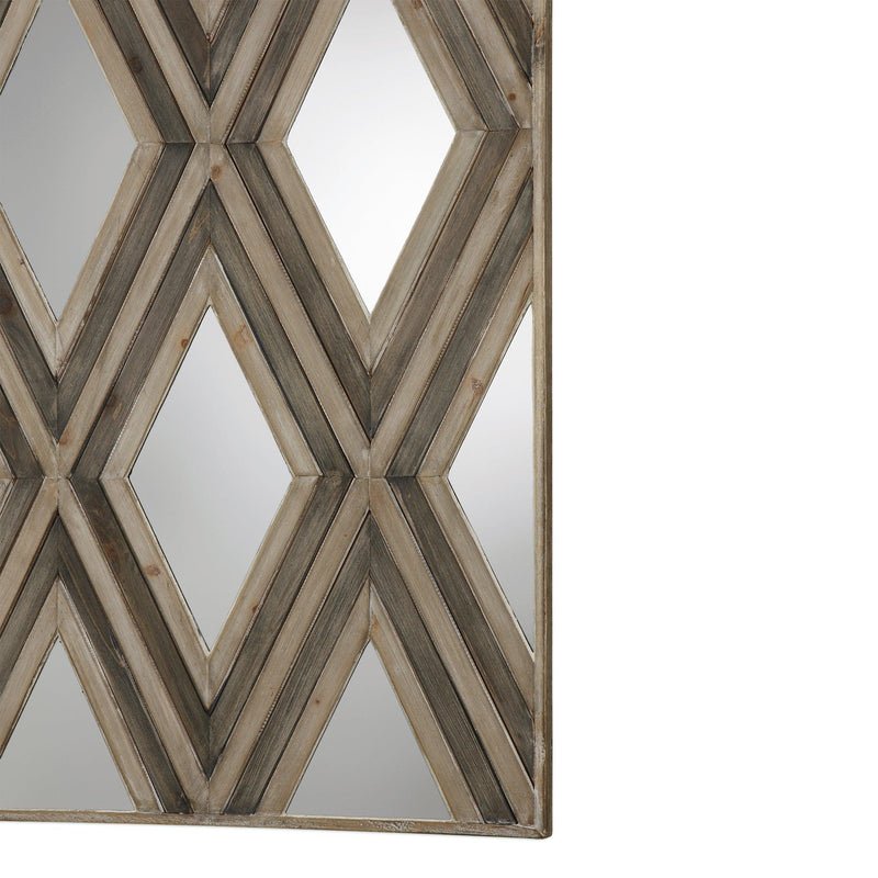 Mirror Tahira Geometric Argyle Pattern Wall Mirror 