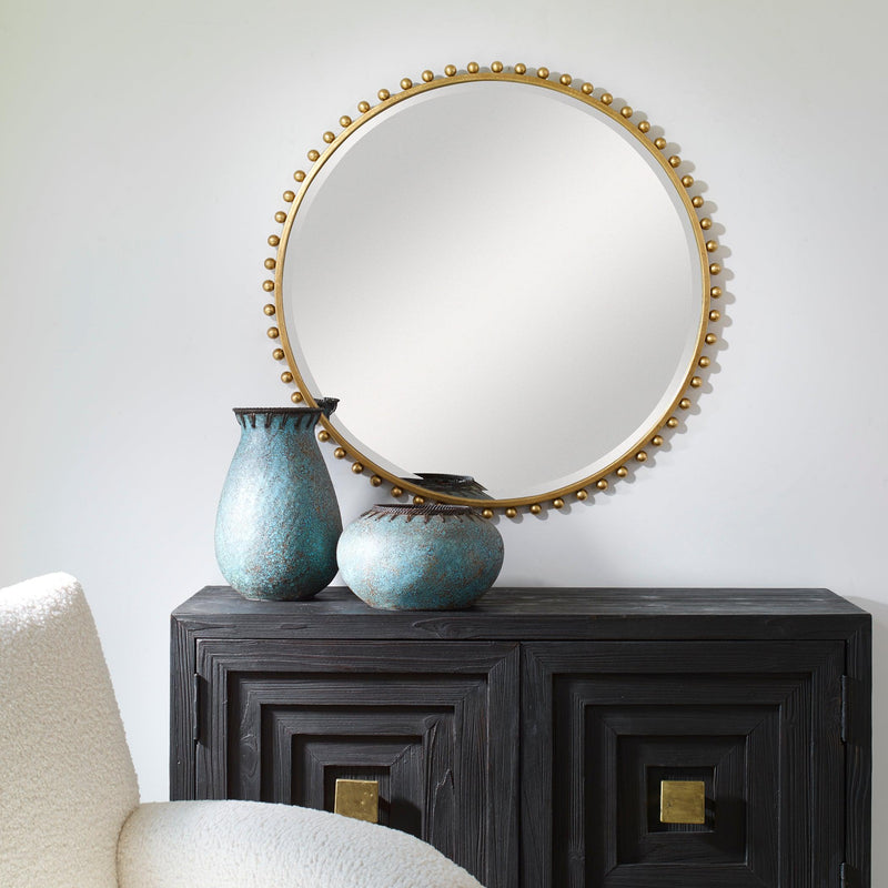 Mirror Taza Round Mirror // Gold 