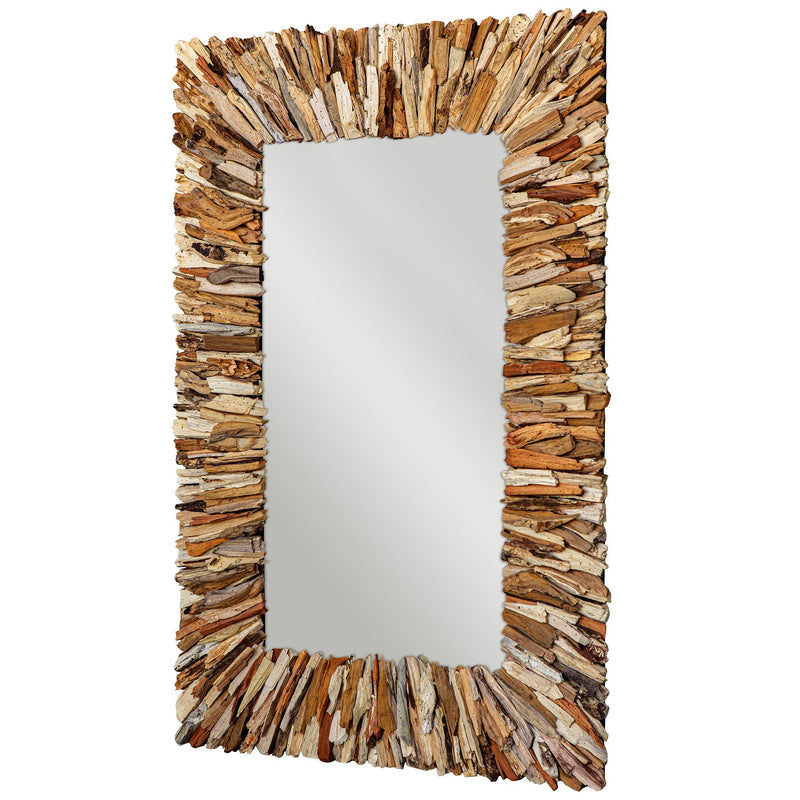 Mirror Teak Branch Rectangular Mirror 