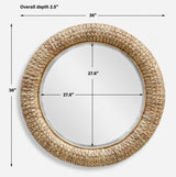 Mirror Twisted Seagrass Round Mirror 