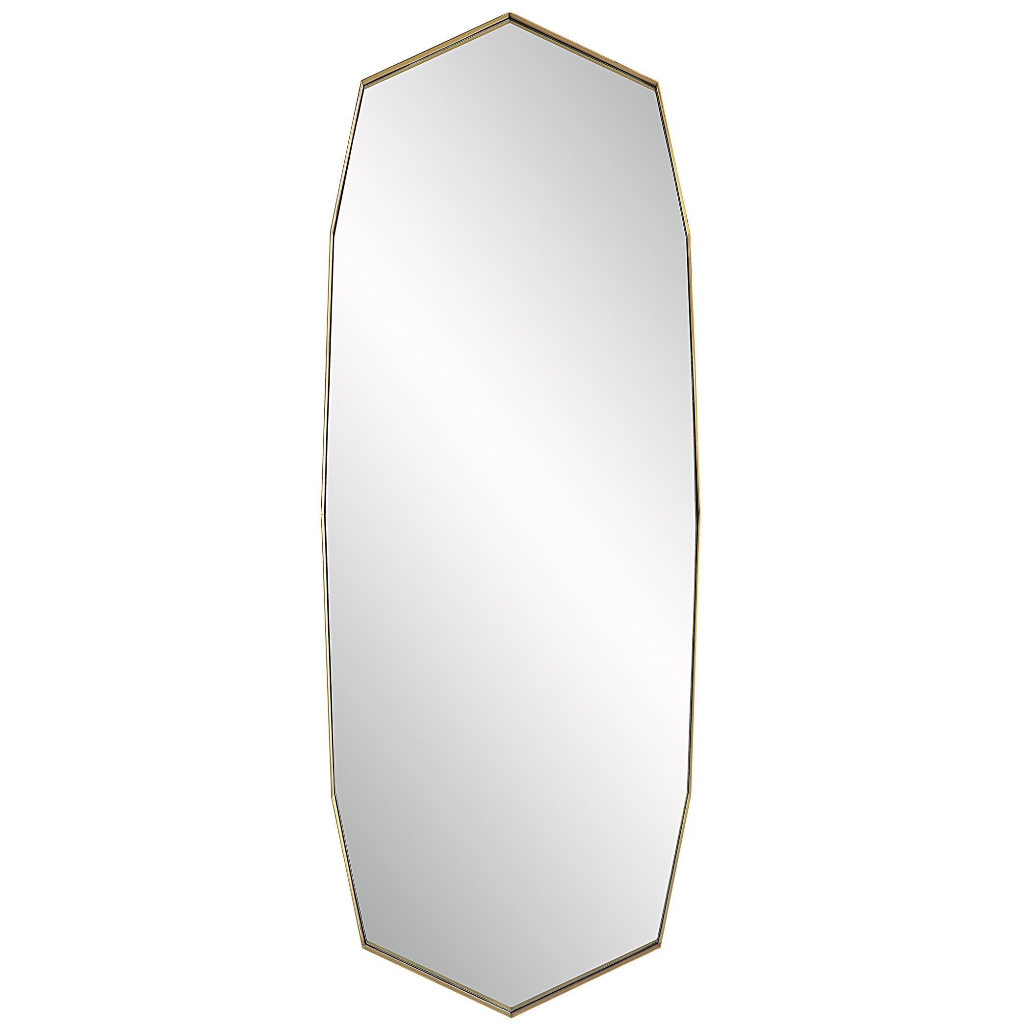 Oversized Antique Brass Mirror - Vault Angular Design for Contemporary ...
