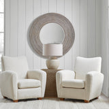 Mirror Vortex White Washed Round Mirror 