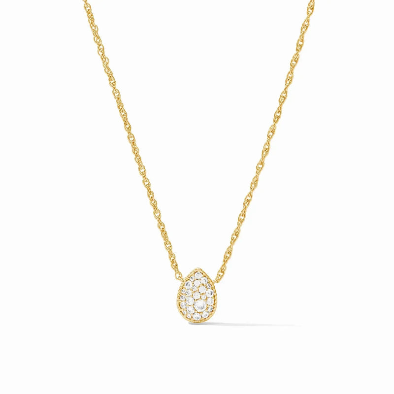 Jewelry Pavé Teardrop Delicate Necklace // Cubic Zirconia 
