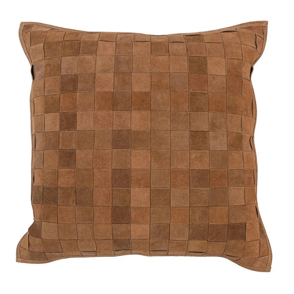 Pillow Covers Basketweave Suede Pillow // Camel 