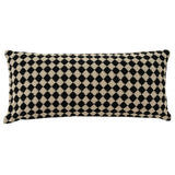  Check Weave Pillow Black // 14" x 31" 