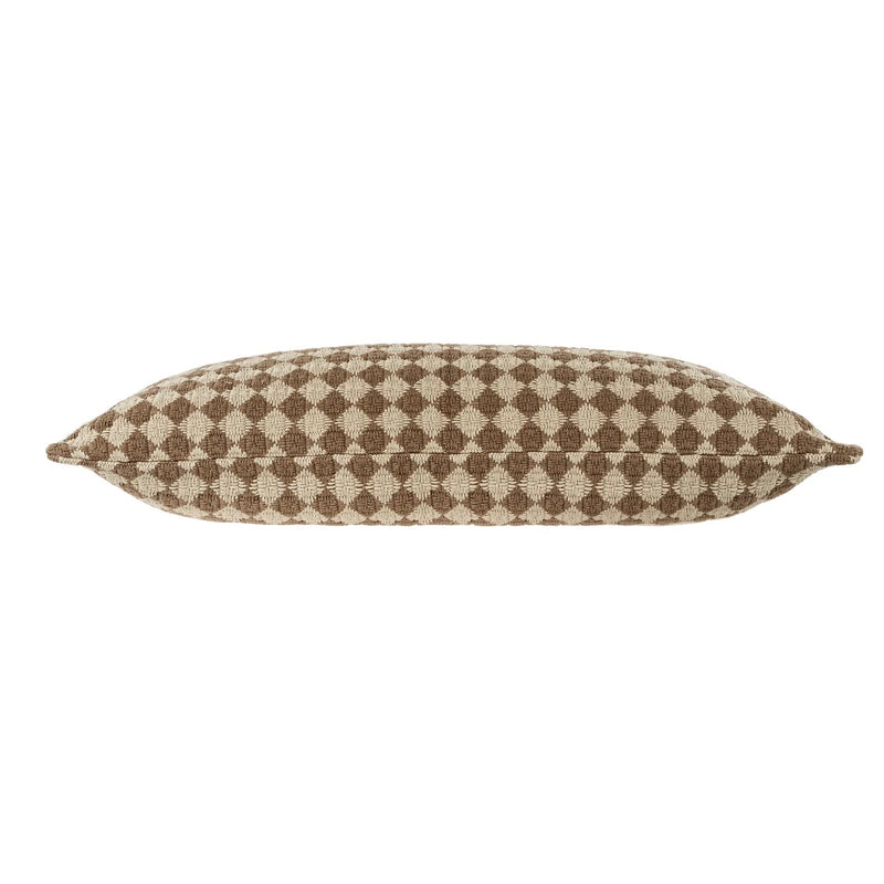 Pillow Covers Check Weave Pillow Brown // 14" x 31" 