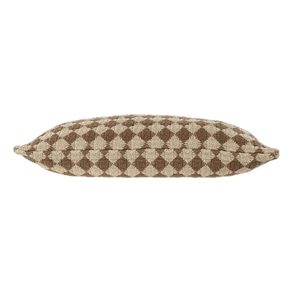 Pillow Covers Check Weave Pillow Brown // 21" x 12" 