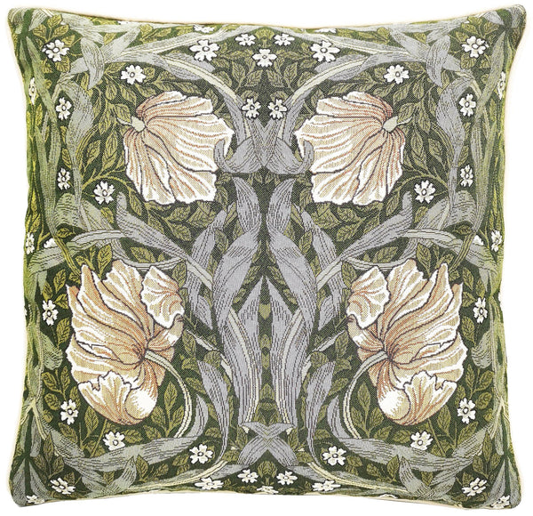 Pillow Covers William Morris Pimpernel and Thyme Green - Panelled Cushion Cover 45cm*45cm Cushion cover only 