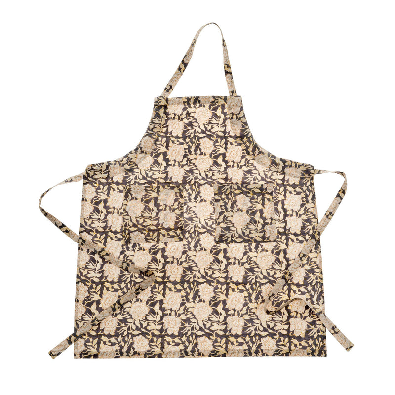  Wildflower Block Print Apron 