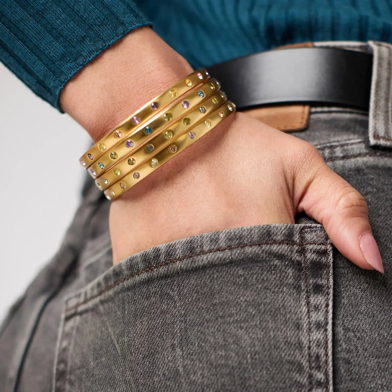 Lifestyle Rainbow Bangle // Shades of Jade 