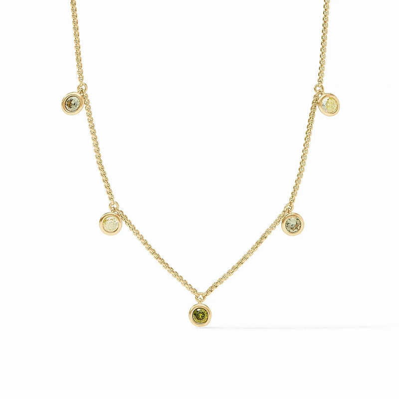 Lifestyle Rainbow Delicate Charm Necklace // Shades of Jade 