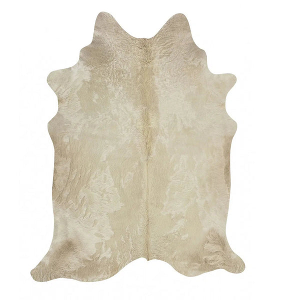 Rug Light Champagne Cowhide Rug Approx. 5.5 x 6.5 