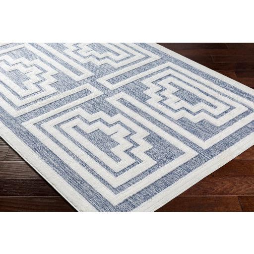 Rug San Diego Blue & White Area Rug 