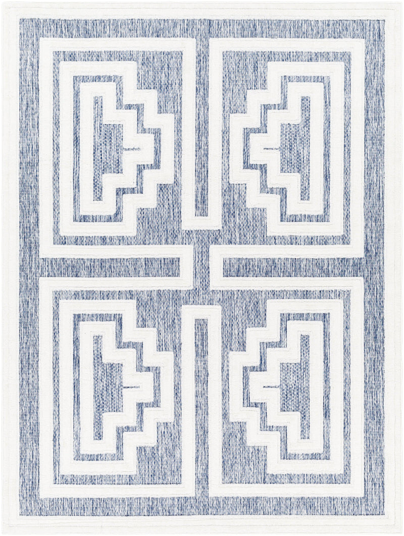 Rug San Diego Blue & White Area Rug 