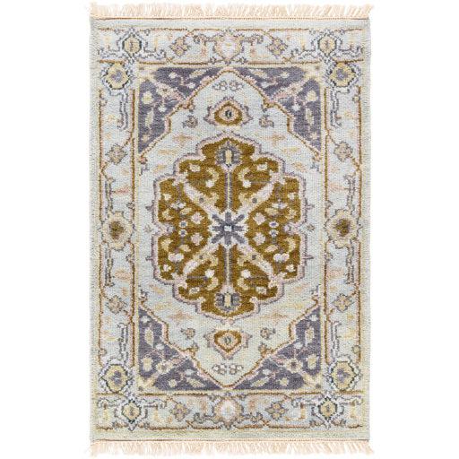 Rug Zeus New Zealand Wool Rug in Slate Blue & Olive 2" x 3" (In Stock) 