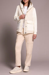 Lifestyle Avril Quilted Knit Jacket // Ecru 