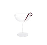 Holiday Bar & Drinkware Candy Cane Coupe Glass 