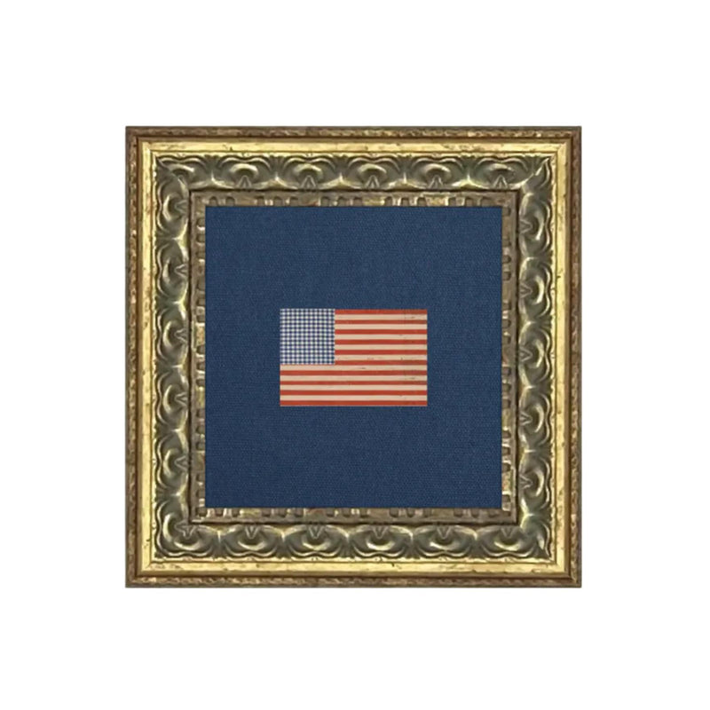 Wall Art Antique Framed Flag // 6x6 