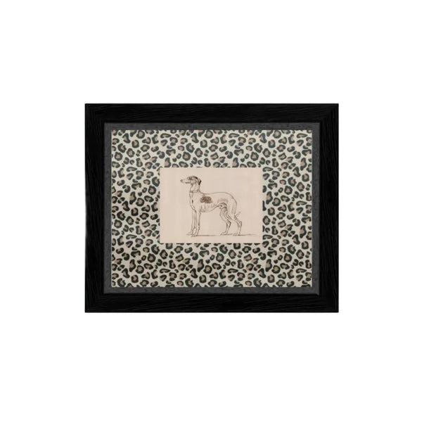 Wall Art Greyhound Framed Print // 9x7 