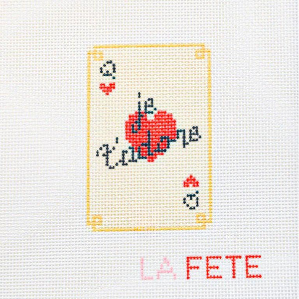 Lifestyle Le T'adore Card Hand Painted Needlepoint Canvas 