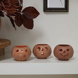 Grinning Pumpkins Votive Set of 3