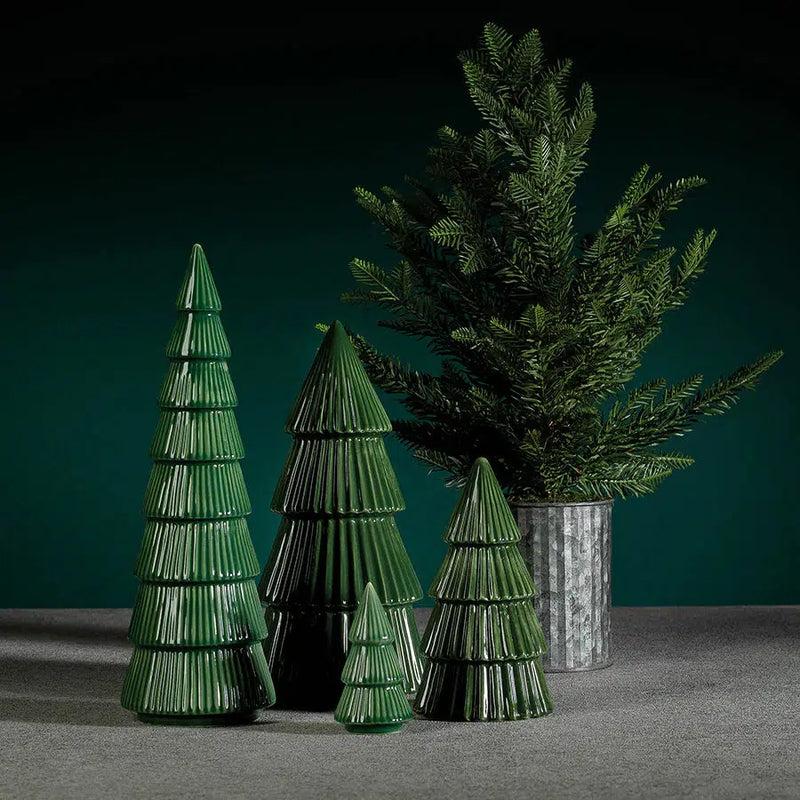 Seasonal & Holiday Decorations Ceramic Holiday Tree // Glazed Winter Green 