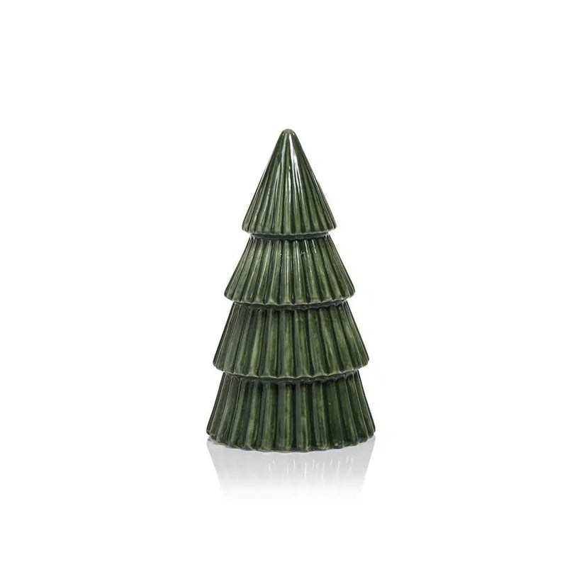 Seasonal & Holiday Decorations Ceramic Holiday Tree // Glazed Winter Green 6.75" 