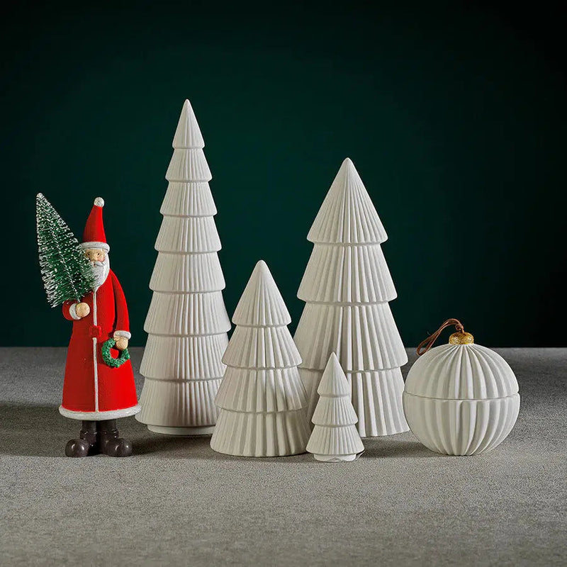 Seasonal & Holiday Decorations Ceramic Holiday Tree // White 