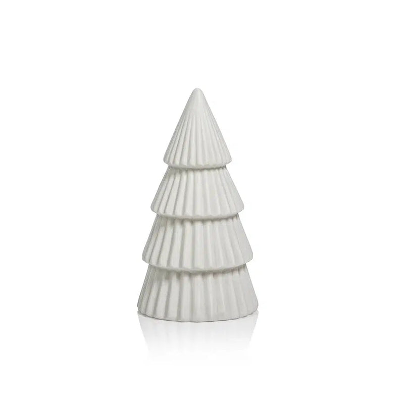 Seasonal & Holiday Decorations Ceramic Holiday Tree // White 6.75" 