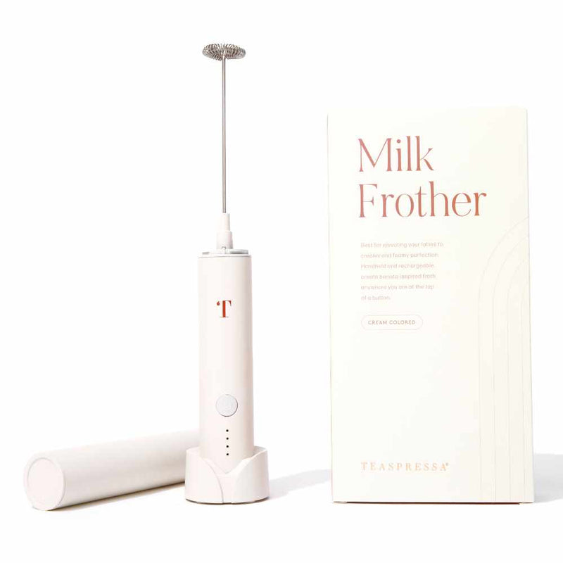 Milk Bliss 180 Degree Foldable Milk Frother White/Gold