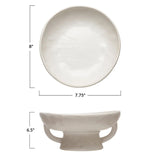 Servingware Stoneware Glazed Footed Pedestal Bowl 