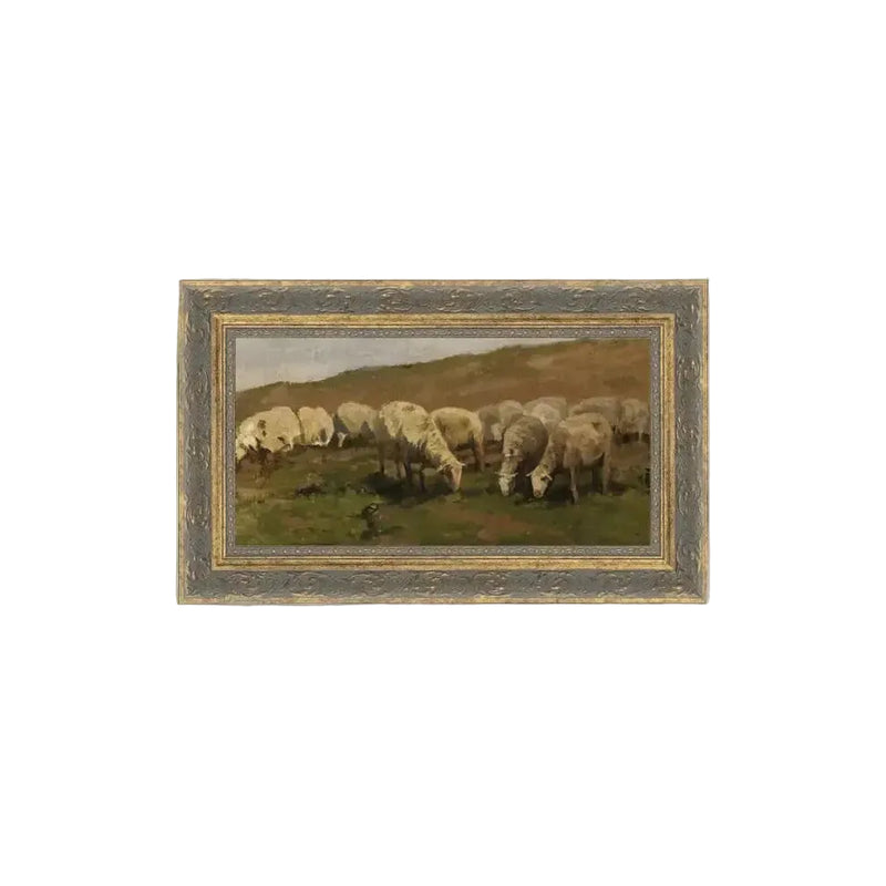 Wall Art Sheep Landscape // 12" x 7" 