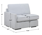 Sofas & Sectionals Refuge Cloud Blue Left Arm Facing Sofa 