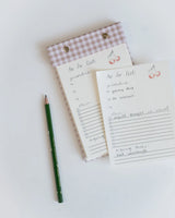 TO-DO LIST NOTEPAD IN OATMEAL GINGHAM