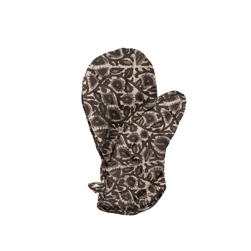  Celeste Block Print Oven Mitt 