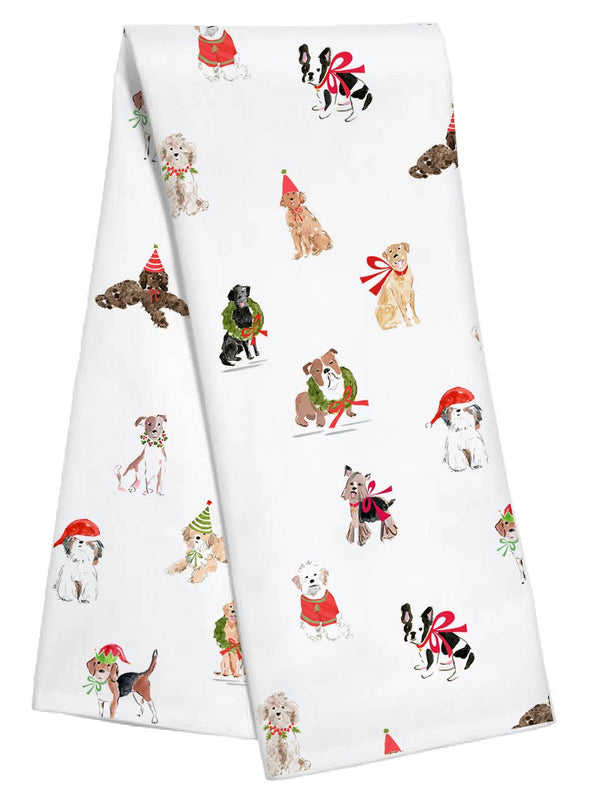  Christmas Kitchen Towel - Xmas Dogs 