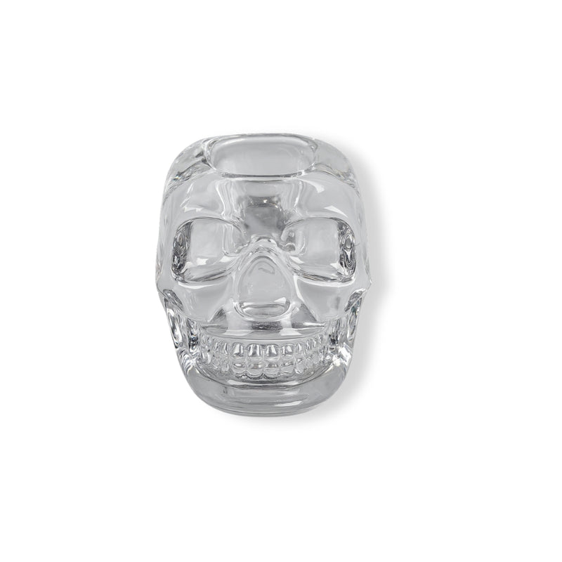 Candle Holders Glass Skull Taper Candle Holder 